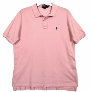 Polo Ralph Lauren Short Sleeve Shirt Size XL Lavender Pink Blue Logo Preppy Golf